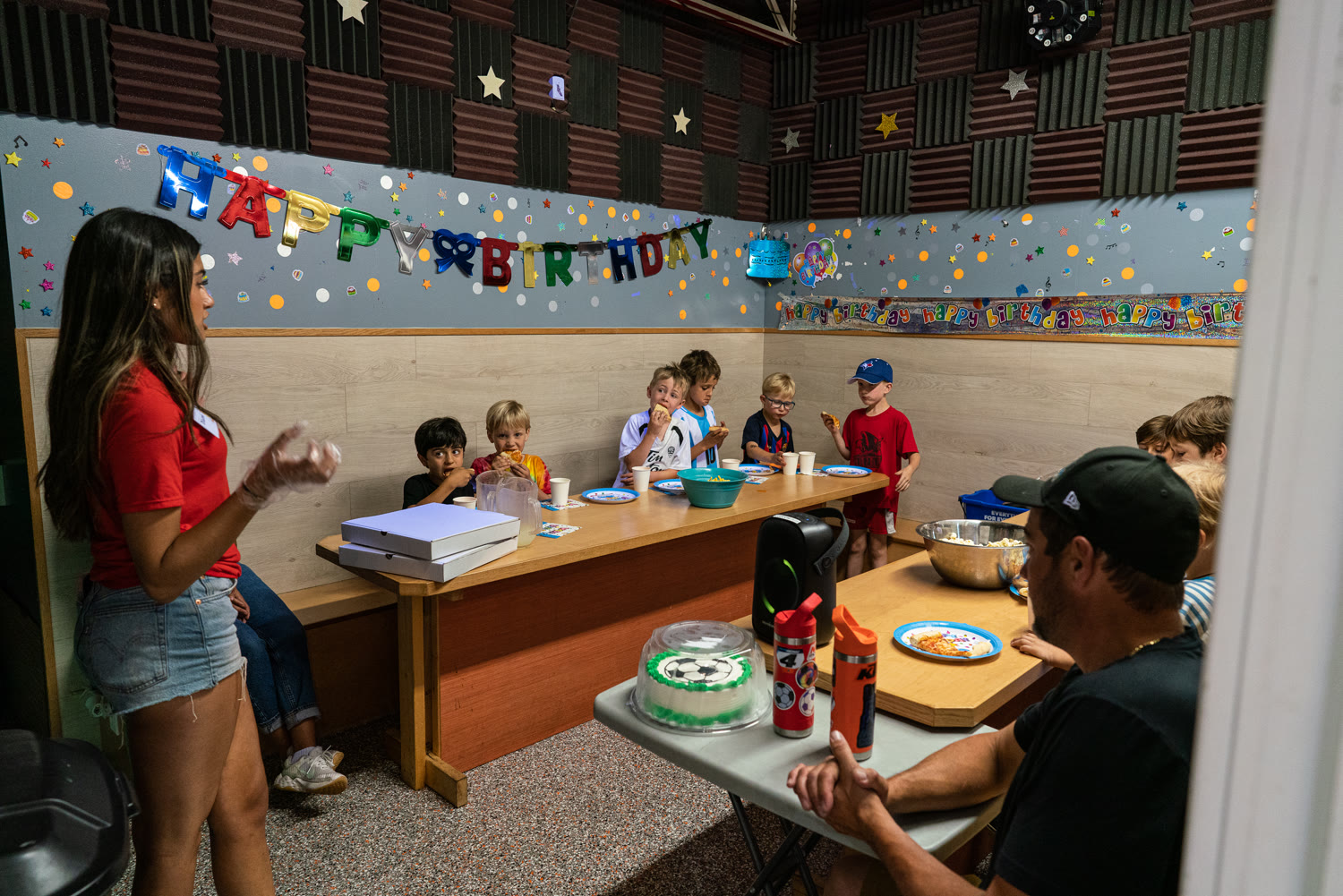 Kids' birthday party in the private party room at Laserdome Plus, North Vancouver